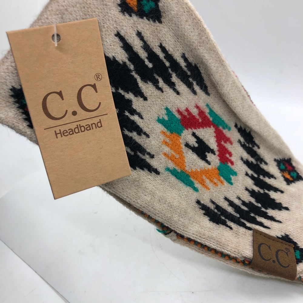 Southwestern Aztec Print Winter Ear Warmers Knit Headbands HeadWr - Picture 9 of 11